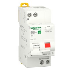 Дифференциальный автомат Schneider Electric RESI9 1П+Н 10А 10мА C тип A 6кА 2 модуля 