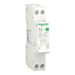 Дифференциальный автомат Schneider Electric RESI9 1П+Н 10А 10мА C тип A 6кА 1 модуль 