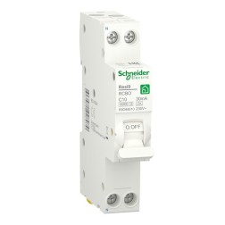 Дифференциальный автомат Schneider Electric RESI9 1П+Н 10А 30мА C тип A 6кА 1 модуль 