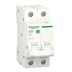 Автоматический выключатель Schneider Electric RESI9 2П 63А В 6кА 230В 2м (автомат) 