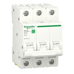 Автоматический выключатель Schneider Electric RESI9 3П 16А В 6кА 230В 3м (автомат) 