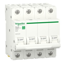 Автоматический выключатель Schneider Electric RESI9 4П 20А В 6кА 230В 4м (автомат) 