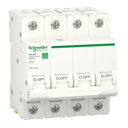 Автоматический выключатель Schneider Electric RESI9 4П 50А В 6кА 230В 4м (автомат) 