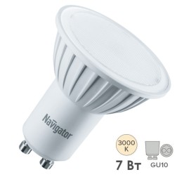 Лампа светодиодная Navigator 94 226 NLL-PAR16-7-230-3K-GU10 7W 3000K 525lm 230V 