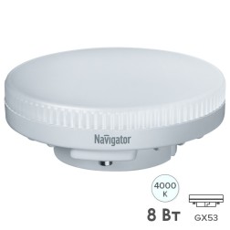 Лампа светодиодная Navigator 71 363 NLL-GX53-8-230-4K 8W 4000K 640lm 230V 