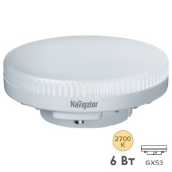 Лампа светодиодная Navigator 94 249 NLL-GX53-6-230-2.7K 6W 2700K 450lm 230V 