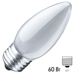 Лампа накаливания свеча Navigator 94 326 NI-B-40-230-E27-FR 40W 230V матовая (ЛОН) 