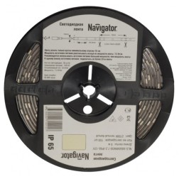 Светодиодная лента Navigator 71 426 NLS-5050WW60-14.4-IP20-12V R5 14,4W 3000K (бухта 5m) 