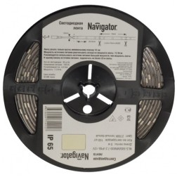 Светодиодная лента Navigator 71 427 NLS-5050WW60-14.4-IP65-12V R5 14,4W 3000K (бухта 5m) 