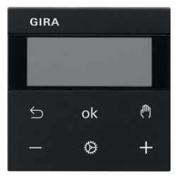 Термостат помещения (накладка) System 3000 System 55 Gira Черный матовый 