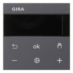 Термостат помещения (накладка) System 3000 System 55 Gira антрацит 