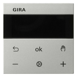 Термостат помещения (накладка) System 3000 System 55 Gira Нержавеющая сталь 