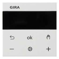 Термостат помещения с Bluetooth (накладка) System 3000 BT System 55 Gira белый глянцевый 