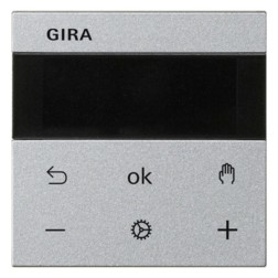 Термостат помещения с Bluetooth (накладка) System 3000 BT System 55 Gira алюминий 
