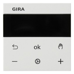 Термостат помещения с Bluetooth (накладка) System 3000 BT System 55 Gira белый матовый 