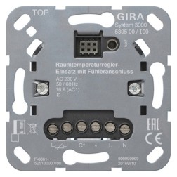 Вставка (механизм) термостата помещения c разъемом для датчика System 3000 