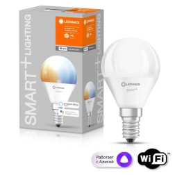 Светодиодная лампа LEDVANCE WiFi Classic P 40 5W 2700K...6500K E14 DIM 470Lm 20000h d47x90mm 