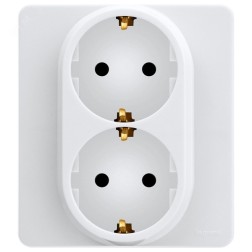 Розетка с/з 220В двойная Legrand Inspiria белый 