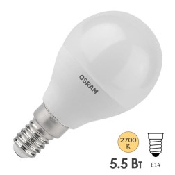 Лампа светодиодная Osram LCCLP40 5,5W/827 230V FR E14 470lm бактерицидная/Antibacterial 