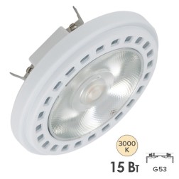 Arlight Лампа AR111-UNIT-G53-15W- Warm3000 (WH, 24 deg, 12V) 3000K 1100lm 