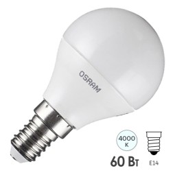 Лампа светодиодная OSRAM LED Value LVCLP60 7SW/840 (60W) 230V E14 560Lm 89x46,8mm 