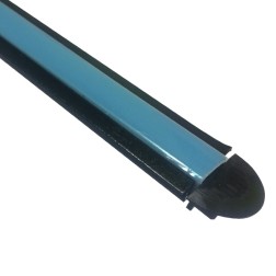 Алюминиевый профиль встраиваемый черный 2206 (2 м), матовый рассеиватель, 2 заглушки, 3 крепежа TDM 