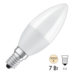 Лампа светодиодная OSRAM LED Value LVCLB60 7SW/830 (60W) 230V E14 560Lm 106x38mm 