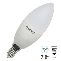 Лампа светодиодная OSRAM LED Value LVCLB60 7SW/840 (60W) 230V E14 560Lm 106x38mm 