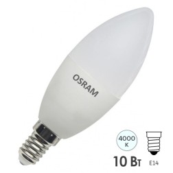 Лампа светодиодная OSRAM LED Value LVCLB75 10SW/840 (75W) 230V E14 800Lm 114x39mm 