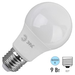 Лампа светодиодная груша ЭРА LED A60-9W-860-E27 холодный свет (5056306076244) 