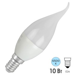 Лампа светодиодная ЭРА LED BXS-10W-865-E14 R свеча на ветру холодный свет (5056306085949) 