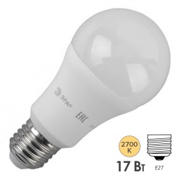 Лампа светодиодная груша ЭРА LED A60-17W-827-E27 теплый свет (5056183711658) 