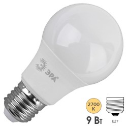 Лампа светодиодная груша ЭРА LED A60-9W-827-E27 теплый свет (5056183735401) 