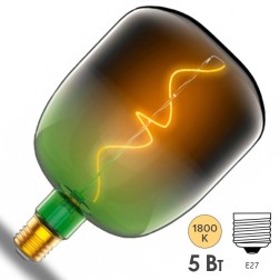Лампа Gauss Filament V140 5W 200lm 1800К Е27 green-clear flexible LED 1/6 