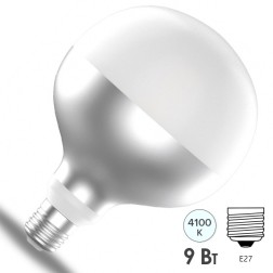 Лампа Gauss Filament G125 9W 890lm 4100К Е27 mirror-milky LED 1/10 