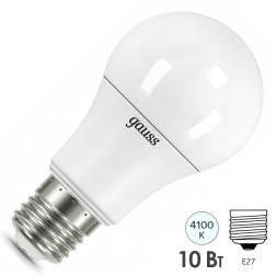 Лампа Gauss LED A60 10W E27 920lm 4100K 1/10/50 