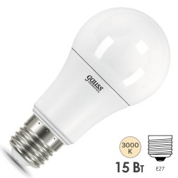 Лампа Gauss LED Elementary A60 15W E27 1320lm 3000K 1/10/50 