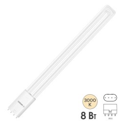 Лампа светодиодная Osram DULUX L 18 LED 8W/830 2G11 900lm (ЭПРА или 220V) 