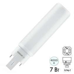 Лампа светодиодная Osram DULUX DE 18 LED 7W/840 G24Q-2 (ЭПРА или 230V) 