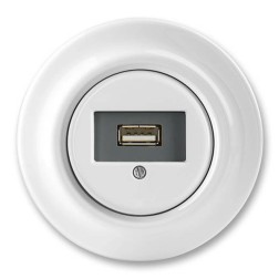 Розетка USB ABB Decento белый фарфор 