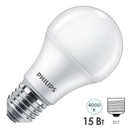 Лампа светодиодная Philips Ecohome LED Bulb A60 15W (135W) 840 RCA E27 220V 1450Lm 