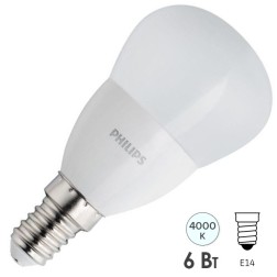 Лампа светодиодная Philips Ecohome LED Lustre P45 6W (60W) E14 840 ND FR 