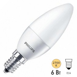 Лампа светодиодная Philips Ecohome LEDCandle B35 6W (60W) E14 827 ND FR RCA 