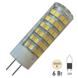 Лампа светодиодная Foton FL-LED G4-SMD 6W 3000К 220V G4 420lm 16х45mm теплый белый свет 