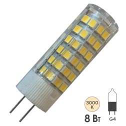 Лампа светодиодная Foton FL-LED G4-SMD 8W 3000К 220V G4 560lm 16х52mm теплый белый свет 