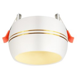 Встраиваемый декоративный светильник ЭРА KL81 WH/GD белый/золото под лампу GX53 