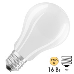 Лампа филаментная Osram PARATHOM CL A GL FR 16W/827 (150W) 2700К E27 230V 2500Lm 