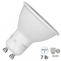 Лампа светодиодная OSRAM LED Star PAR16 80 7W/840 4000К 230V GU10 110° 700Lm d50x58mm 