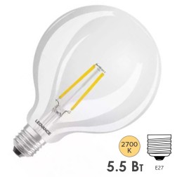 Лампа светодиодная LEDVANCE SMART+ WiFi Filament Globe Dimmable 60 5.5W 2700K E27 806Lm d124x168mm 