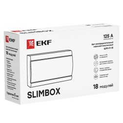 Щит распределительный накладной ЩРН-П-18 SlimBox 18м пластик белая дверца IP41 EKF PROxima 